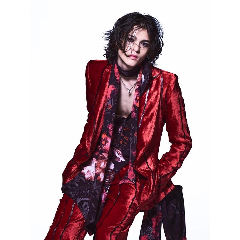 (予約品）10月末〜11月入荷予定/kiryuyrik・キリュウキリュウ/TOGE Velvet Peaked Jacket/Redの画像