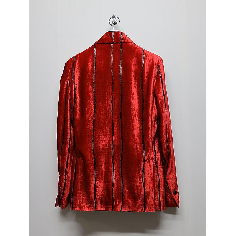 (予約品）10月末〜11月入荷予定/kiryuyrik・キリュウキリュウ/TOGE Velvet Peaked Jacket/Redの画像
