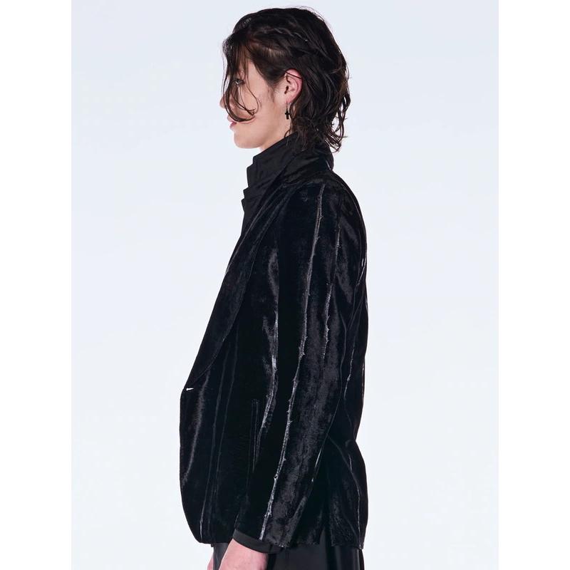 (予約品）10月末〜11月入荷予定/kiryuyrik・キリュウキリュウ/TOGE Velvet Peaked Jacket/Blackの画像