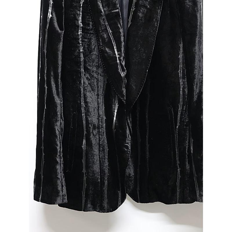 (予約品）10月末〜11月入荷予定/kiryuyrik・キリュウキリュウ/TOGE Velvet Peaked Jacket/Blackの画像