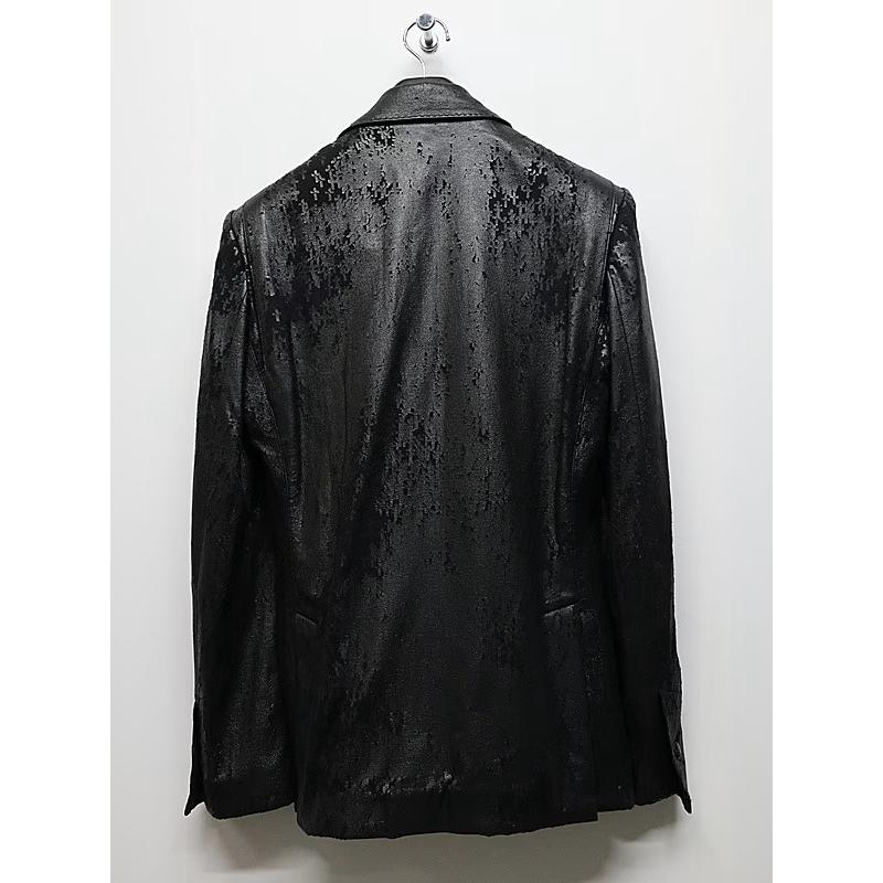 (予約品）11月末〜12月入荷予定/kiryuyrik・キリュウキリュウ/Cross Dot Fleece Peaked Jacket/Blackの画像