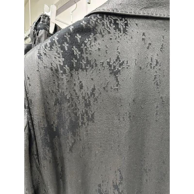(予約品）11月末〜12月入荷予定/kiryuyrik・キリュウキリュウ/Cross Dot Fleece Peaked Jacket/Blackの画像