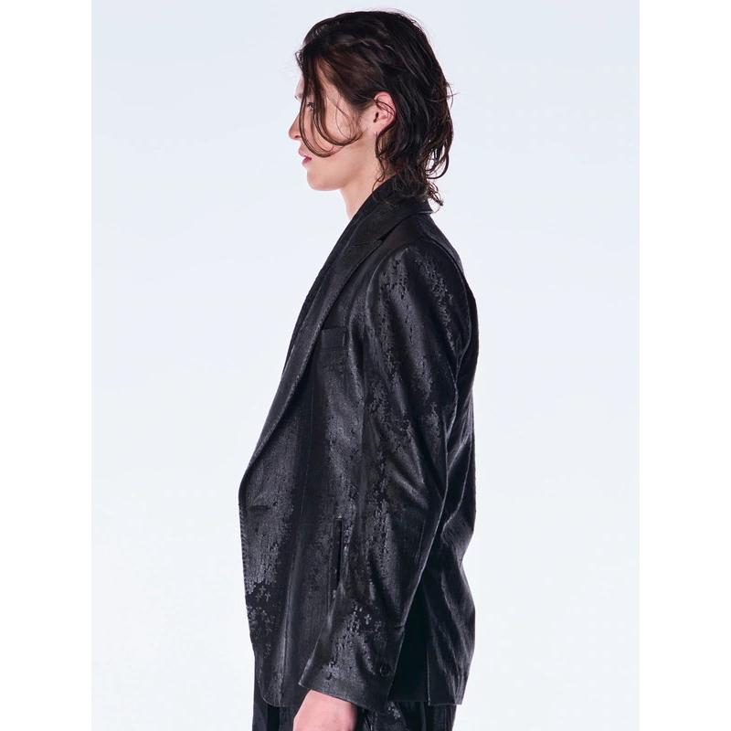 (予約品）11月末〜12月入荷予定/kiryuyrik・キリュウキリュウ/Cross Dot Fleece Peaked Jacket/Blackの画像