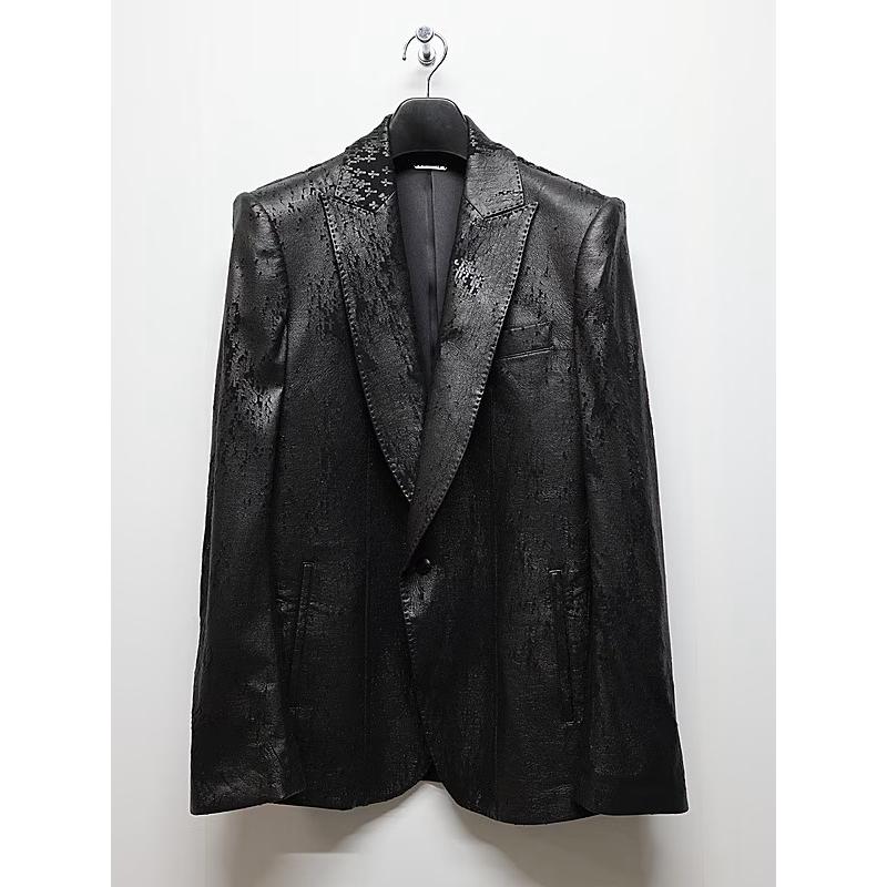 (予約品）11月末〜12月入荷予定/kiryuyrik・キリュウキリュウ/Cross Dot Fleece Peaked Jacket/Blackの画像
