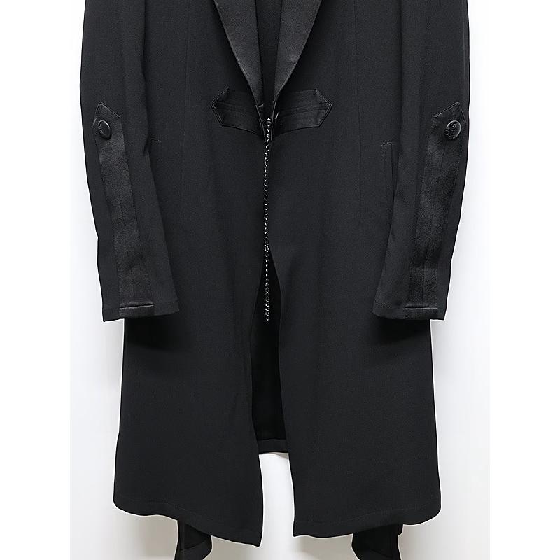 (予約品）8月末〜9月入荷予定/kiryuyrik・キリュウキリュウ/Back Satin Goth JacketII/Blackの画像