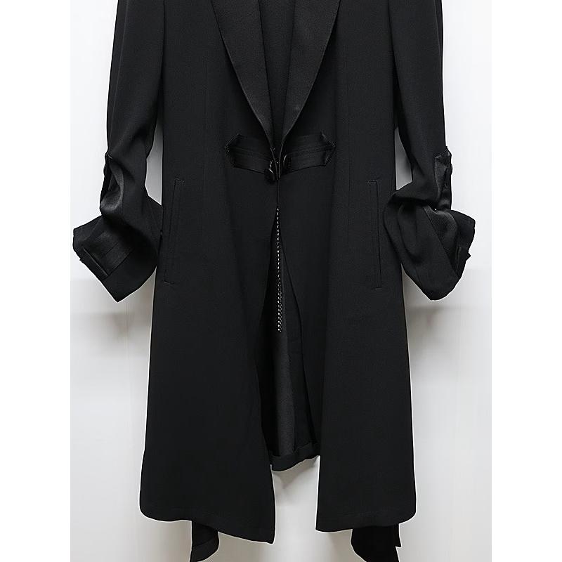 (予約品）8月末〜9月入荷予定/kiryuyrik・キリュウキリュウ/Back Satin Goth JacketII/Blackの画像