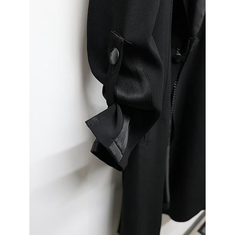 (予約品）8月末〜9月入荷予定/kiryuyrik・キリュウキリュウ/Back Satin Goth JacketII/Blackの画像
