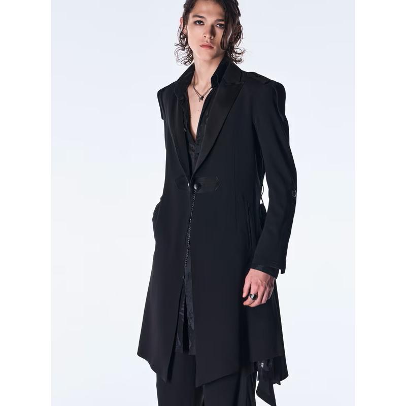 (予約品）8月末〜9月入荷予定/kiryuyrik・キリュウキリュウ/Back Satin Goth JacketII/Blackの画像