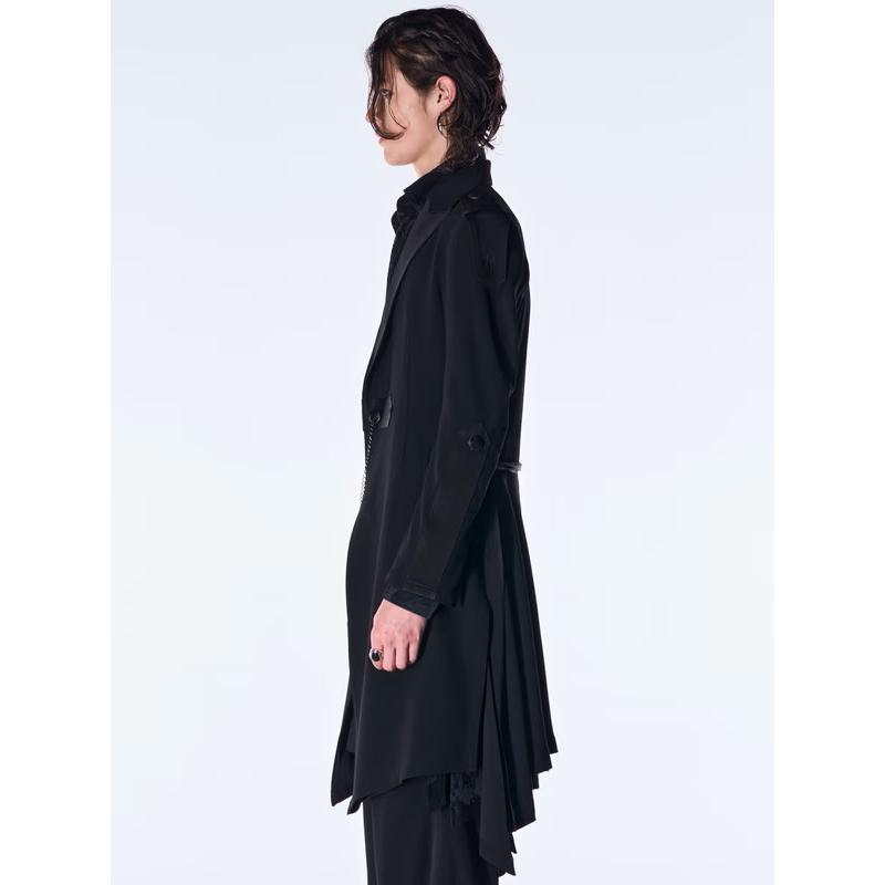 (予約品）8月末〜9月入荷予定/kiryuyrik・キリュウキリュウ/Back Satin Goth JacketII/Blackの画像