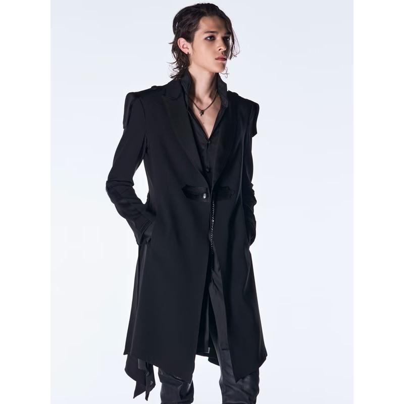 (予約品）8月末〜9月入荷予定/kiryuyrik・キリュウキリュウ/Back Satin Goth JacketII/Blackの画像