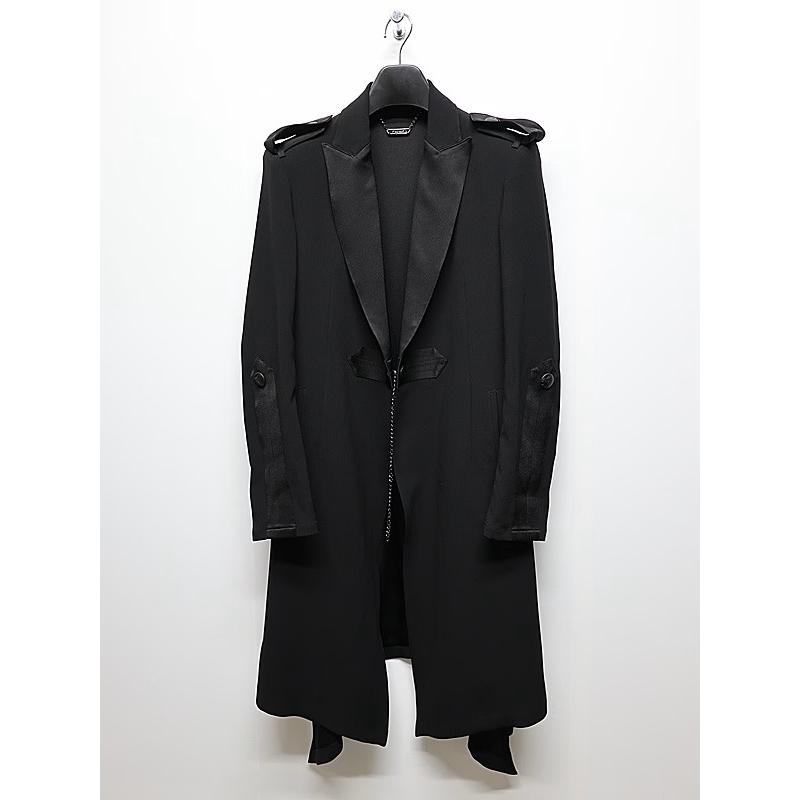 (予約品）8月末〜9月入荷予定/kiryuyrik・キリュウキリュウ/Back Satin Goth JacketII/Blackの画像
