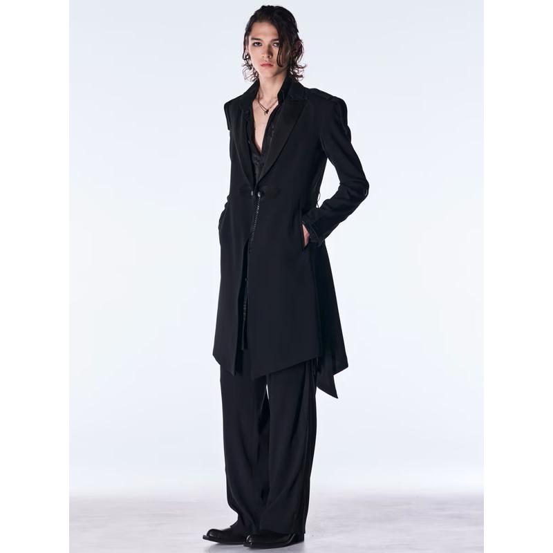 (予約品）8月末〜9月入荷予定/kiryuyrik・キリュウキリュウ/Back Satin Goth JacketII/Blackの画像
