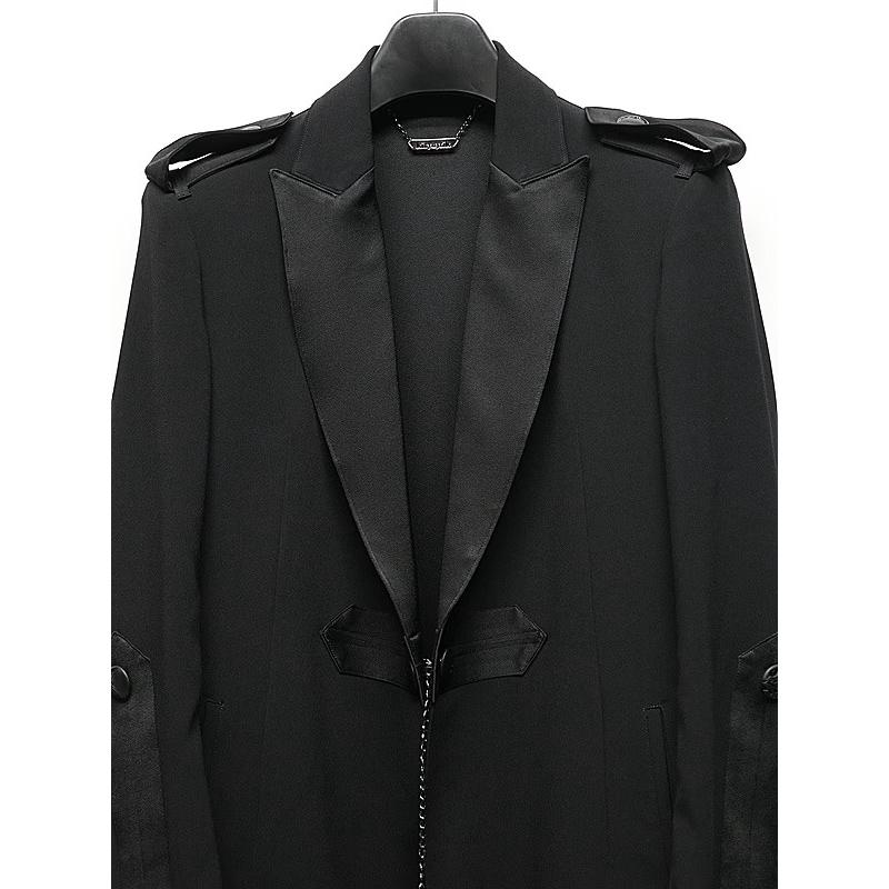 (予約品）8月末〜9月入荷予定/kiryuyrik・キリュウキリュウ/Back Satin Goth JacketII/Blackの画像