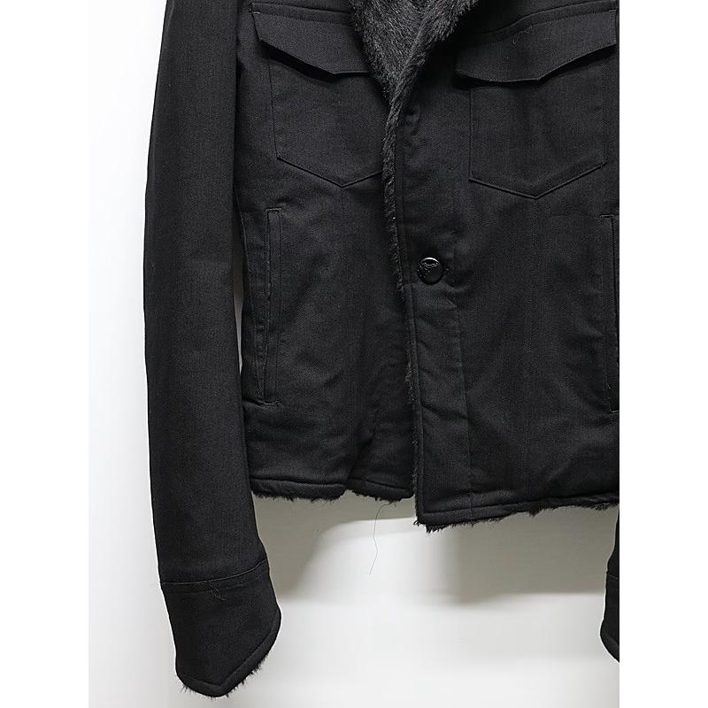 (予約品）10月末〜11月入荷予定/kiryuyrik・キリュウキリュウ/Denim Napoleon Blouson/Blackの画像