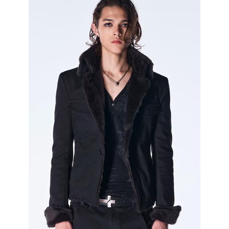 (予約品）10月末〜11月入荷予定/kiryuyrik・キリュウキリュウ/Denim Napoleon Blouson/Blackの画像