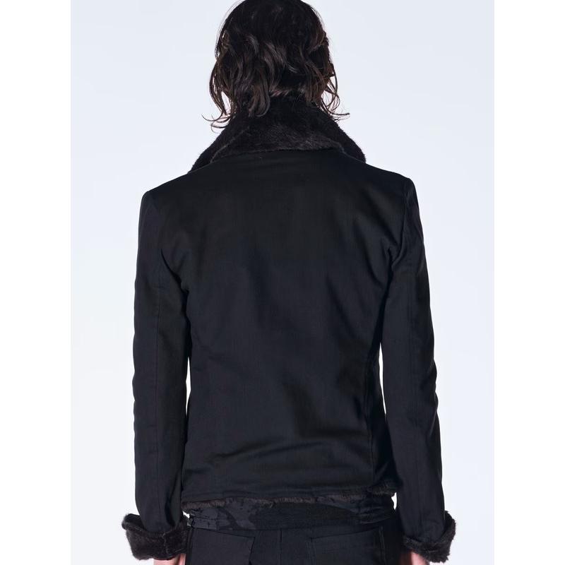 (予約品）10月末〜11月入荷予定/kiryuyrik・キリュウキリュウ/Denim Napoleon Blouson/Blackの画像