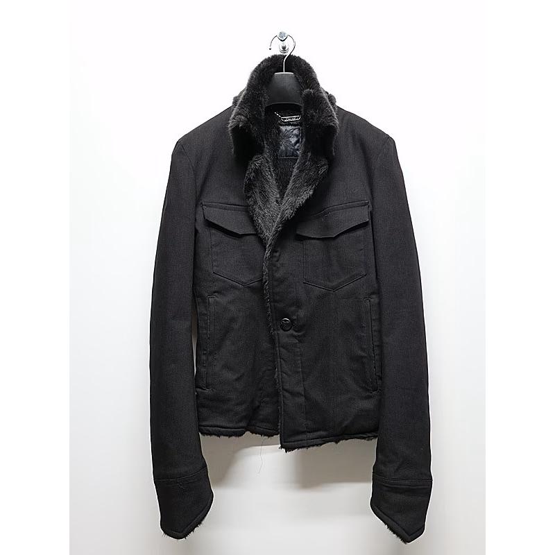 (予約品）10月末〜11月入荷予定/kiryuyrik・キリュウキリュウ/Denim Napoleon Blouson/Blackの画像