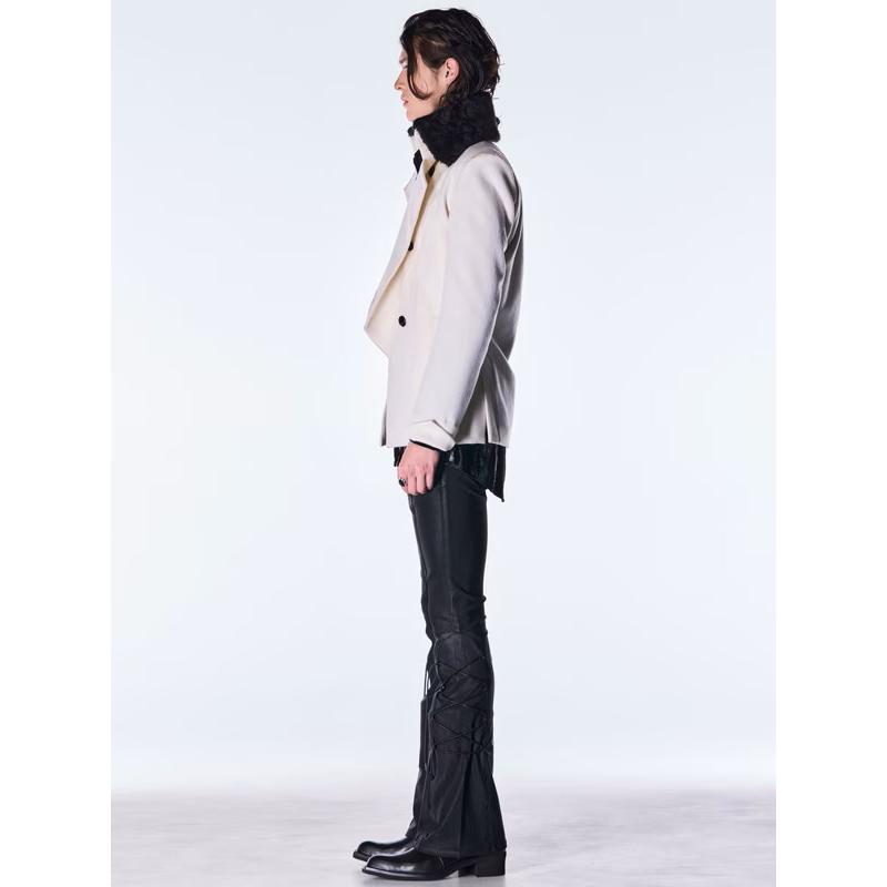 (予約品）11月末〜12月入荷予定/kiryuyrik・キリュウキリュウ/Beaver Napoleon Jacket/Whiteの画像