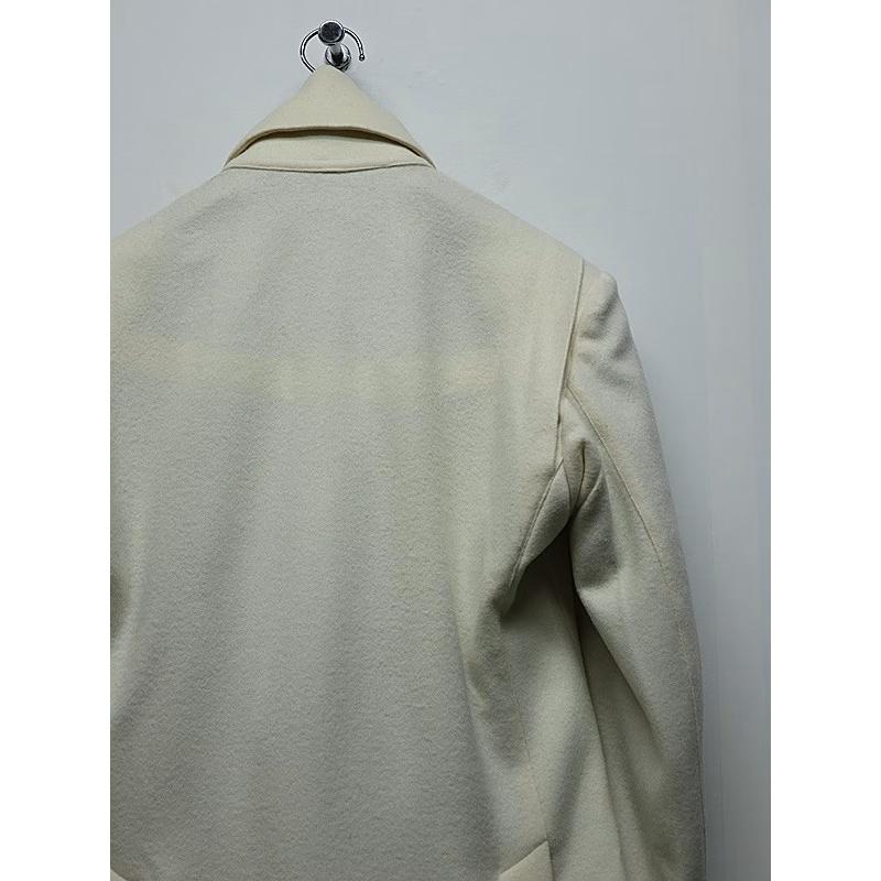 (予約品）11月末〜12月入荷予定/kiryuyrik・キリュウキリュウ/Beaver Napoleon Jacket/Whiteの画像