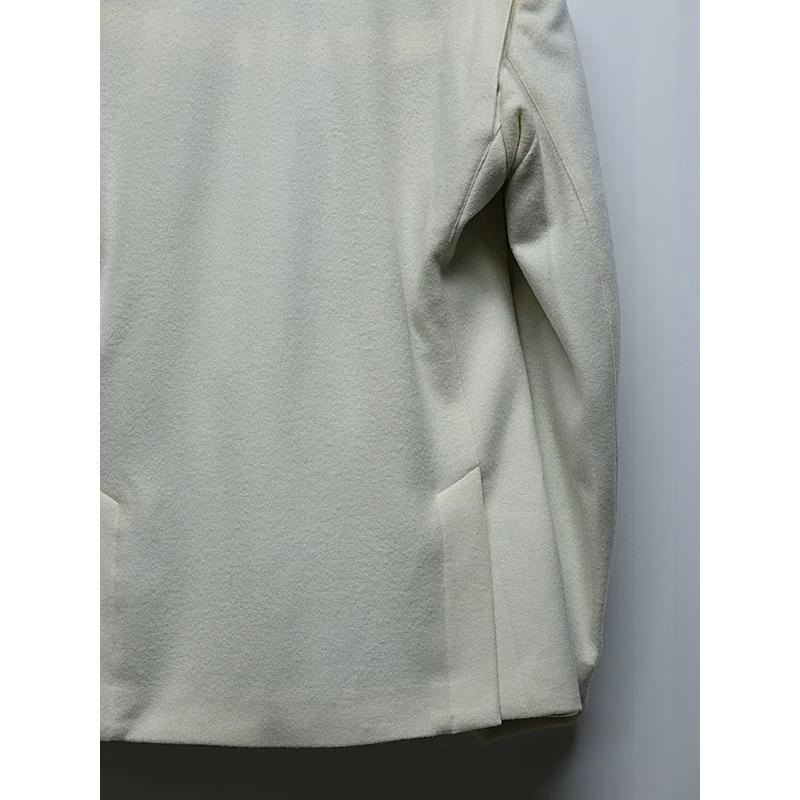 (予約品）11月末〜12月入荷予定/kiryuyrik・キリュウキリュウ/Beaver Napoleon Jacket/Whiteの画像