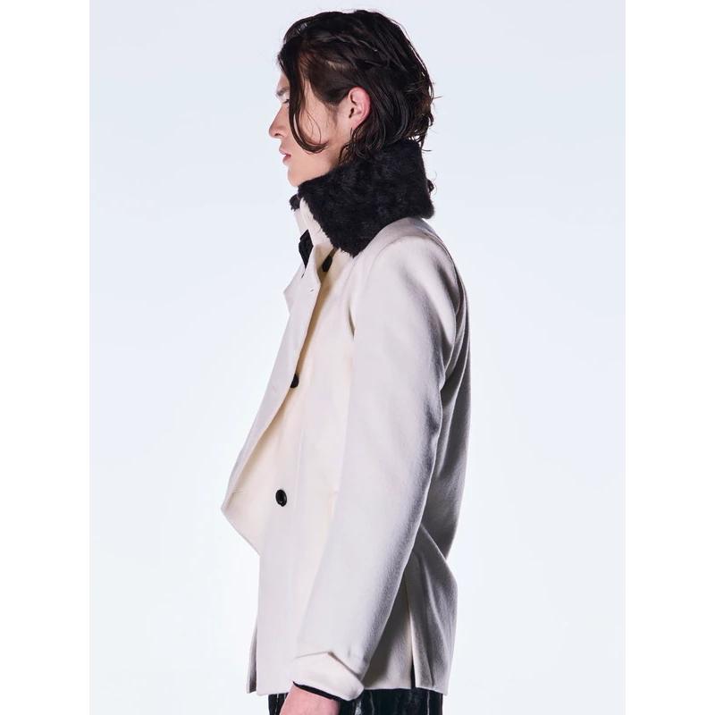 (予約品）11月末〜12月入荷予定/kiryuyrik・キリュウキリュウ/Beaver Napoleon Jacket/Whiteの画像