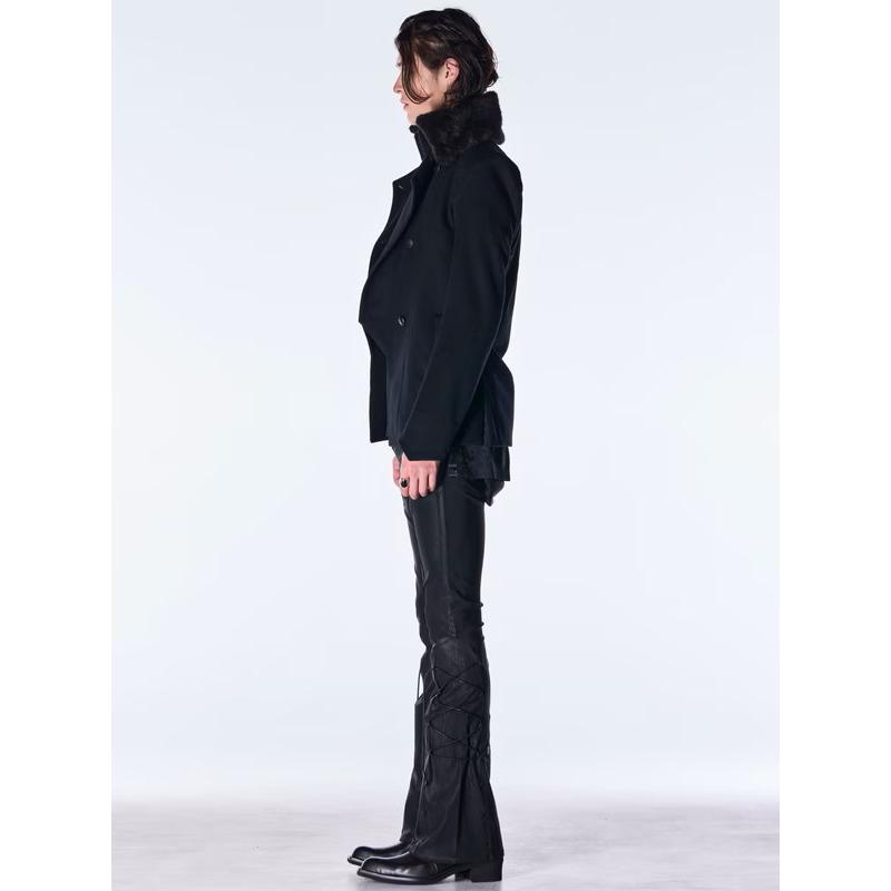 (予約品）11月末〜12月入荷予定/kiryuyrik・キリュウキリュウ/Beaver Fur Napoleon Jacket/Blackの画像
