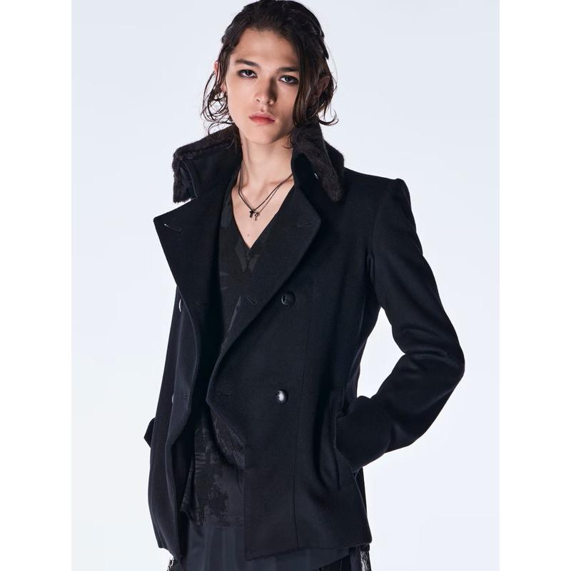 (予約品）11月末〜12月入荷予定/kiryuyrik・キリュウキリュウ/Beaver Fur Napoleon Jacket/Blackの画像