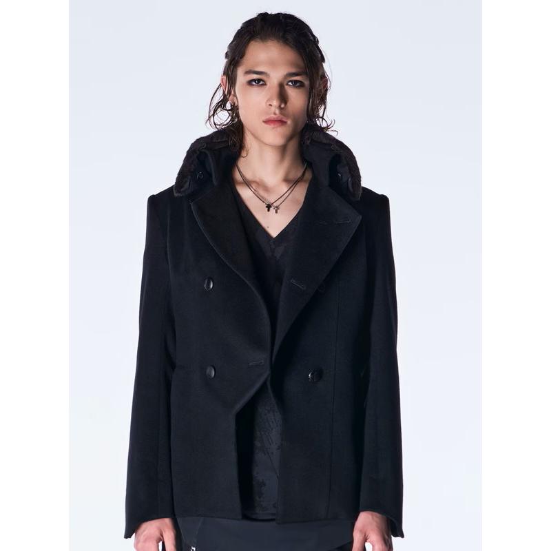 (予約品）11月末〜12月入荷予定/kiryuyrik・キリュウキリュウ/Beaver Fur Napoleon Jacket/Blackの画像