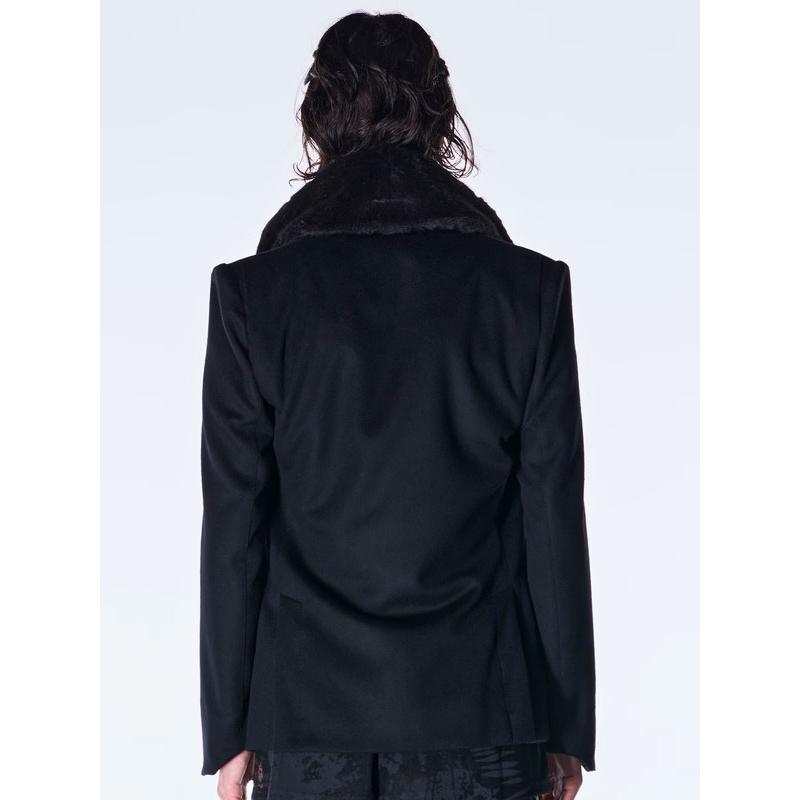 (予約品）11月末〜12月入荷予定/kiryuyrik・キリュウキリュウ/Beaver Fur Napoleon Jacket/Blackの画像