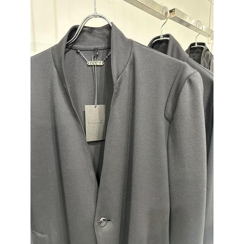 (予約品）8月末〜9月入荷予定/kiryuyrik・キリュウキリュウ/Mockroady No Collar Flare Jacket/Blackの画像