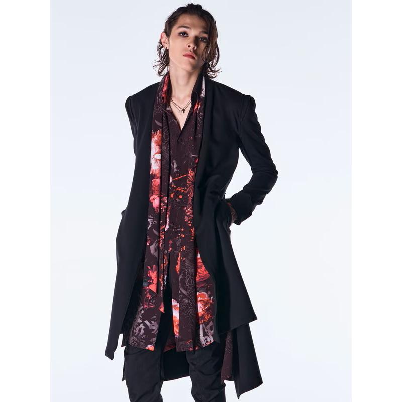 (予約品）8月末〜9月入荷予定/kiryuyrik・キリュウキリュウ/Mockroady No Collar Flare Jacket/Blackの画像
