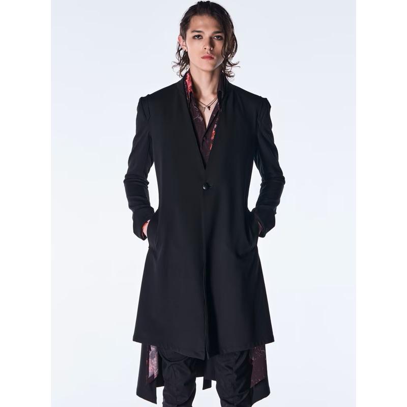 (予約品）8月末〜9月入荷予定/kiryuyrik・キリュウキリュウ/Mockroady No Collar Flare Jacket/Blackの画像