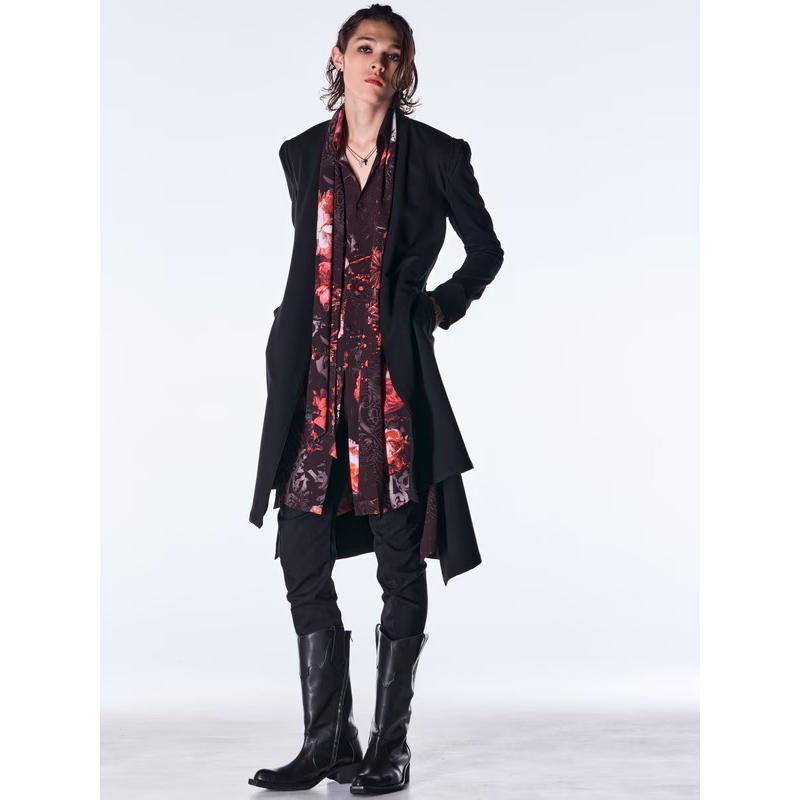 (予約品）8月末〜9月入荷予定/kiryuyrik・キリュウキリュウ/Mockroady No Collar Flare Jacket/Blackの画像