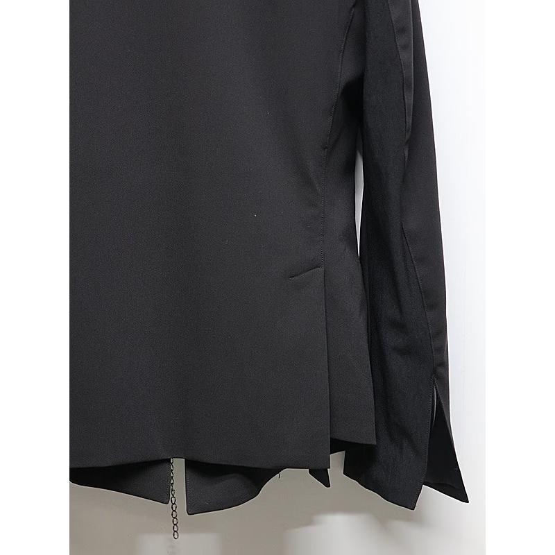 (予約品）9月末〜10月入荷予定/kiryuyrik・キリュウキリュウ/PE Gabardine Short Goth Jacket/Blackの画像