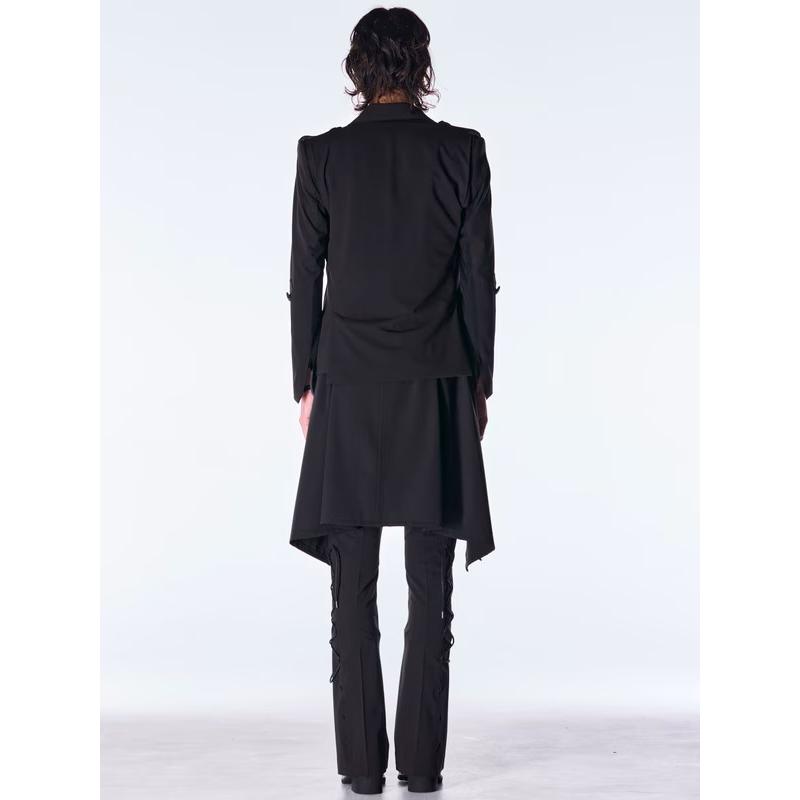 (予約品）9月末〜10月入荷予定/kiryuyrik・キリュウキリュウ/PE Gabardine Short Goth Jacket/Blackの画像