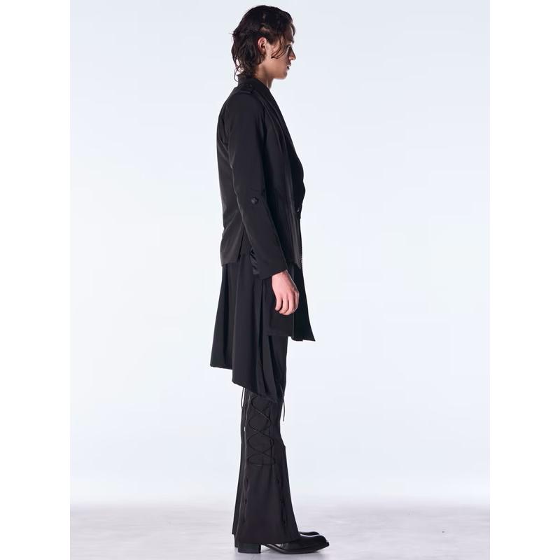 (予約品）9月末〜10月入荷予定/kiryuyrik・キリュウキリュウ/PE Gabardine Short Goth Jacket/Blackの画像