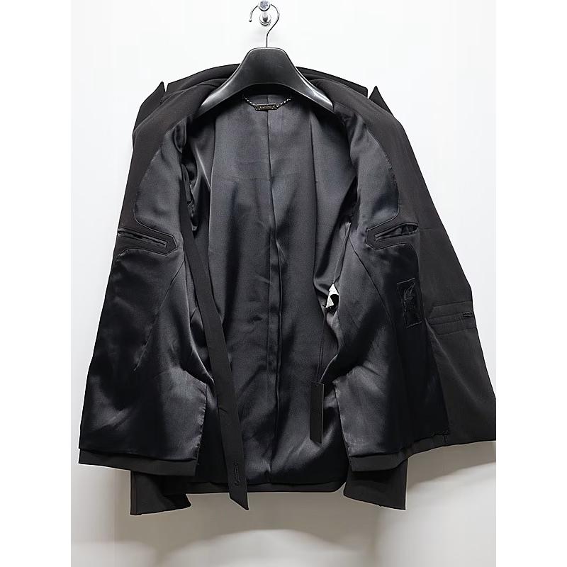 (予約品）9月末〜10月入荷予定/kiryuyrik・キリュウキリュウ/PE Gabardine Short Goth Jacket/Blackの画像