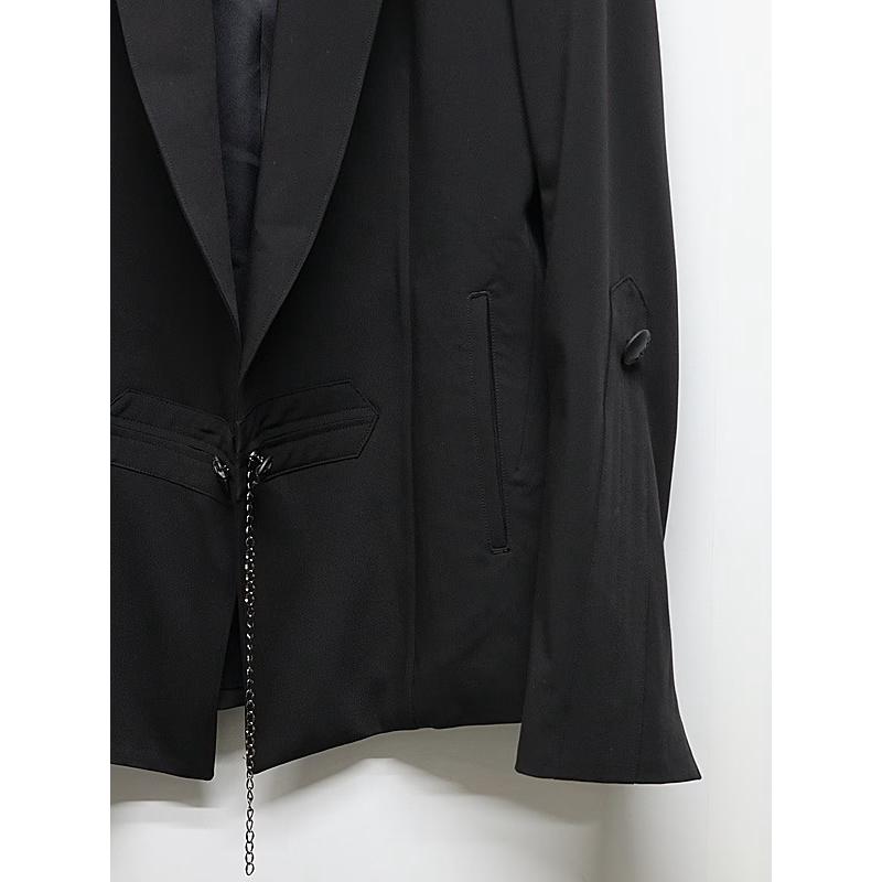 (予約品）9月末〜10月入荷予定/kiryuyrik・キリュウキリュウ/PE Gabardine Short Goth Jacket/Blackの画像