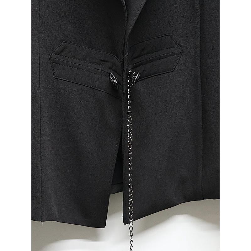 (予約品）9月末〜10月入荷予定/kiryuyrik・キリュウキリュウ/PE Gabardine Short Goth Jacket/Blackの画像