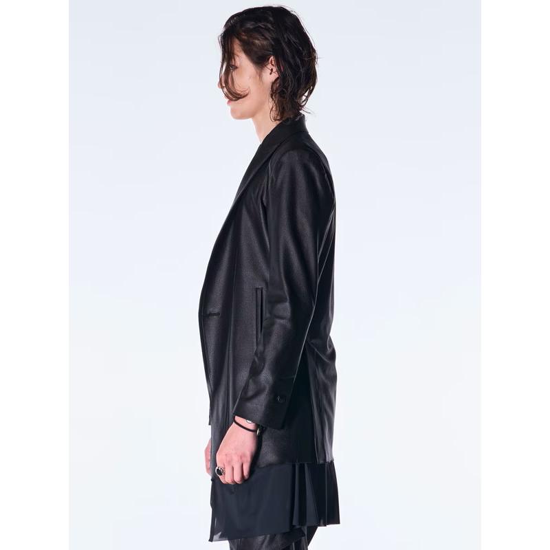 (予約品）10月末〜11月入荷予定/kiryuyrik・キリュウキリュウ/Emboss Silley Jersey Layerd Jacket/Blackの画像
