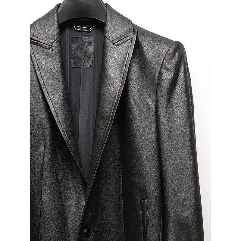 (予約品）10月末〜11月入荷予定/kiryuyrik・キリュウキリュウ/Emboss Silley Jersey Layerd Jacket/Blackの画像