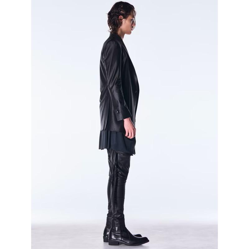 (予約品）10月末〜11月入荷予定/kiryuyrik・キリュウキリュウ/Emboss Silley Jersey Layerd Jacket/Blackの画像
