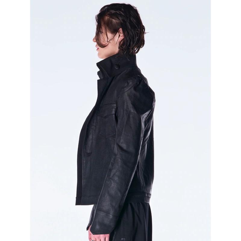 (予約品）11月末〜12月入荷予定/kiryuyrik・キリュウキリュウ/Denim Napoleon Blouson/Blackの画像