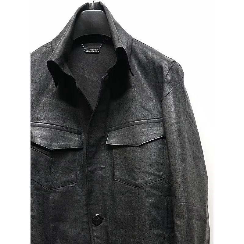 (予約品）11月末〜12月入荷予定/kiryuyrik・キリュウキリュウ/Denim Napoleon Blouson/Blackの画像