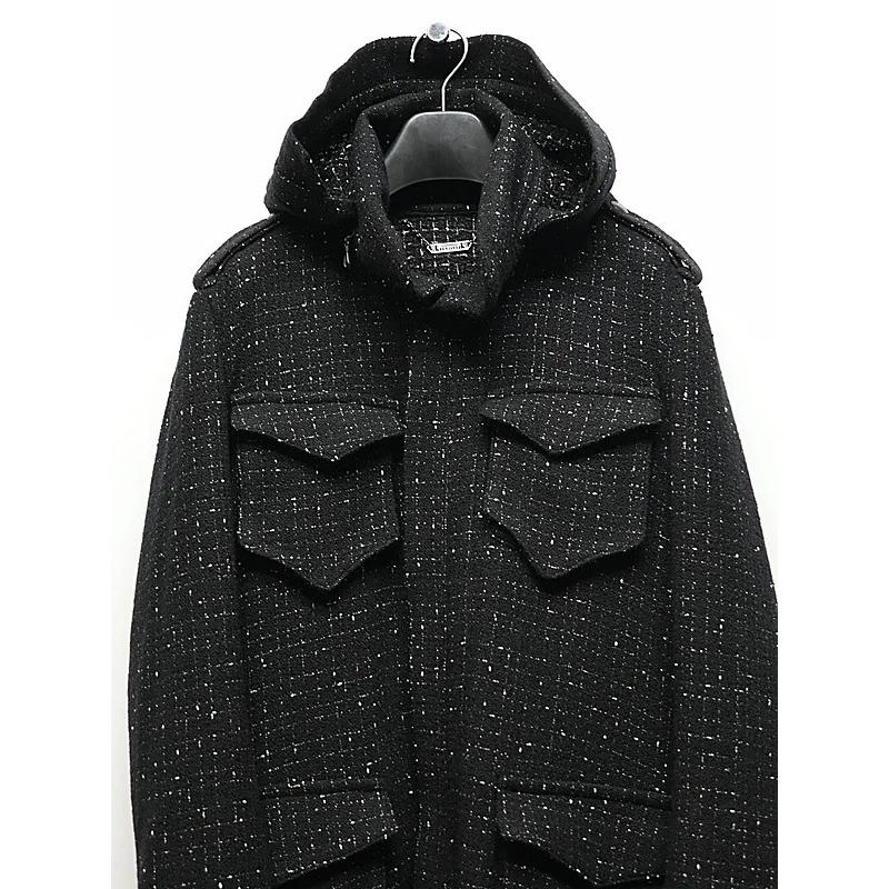 (予約品）11月末〜12月入荷予定/kiryuyrik・キリュウキリュウ/Tweed Long-M65/Blackの画像