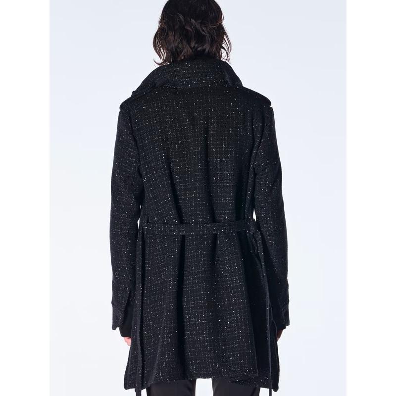 (予約品）11月末〜12月入荷予定/kiryuyrik・キリュウキリュウ/Tweed Long-M65/Blackの画像