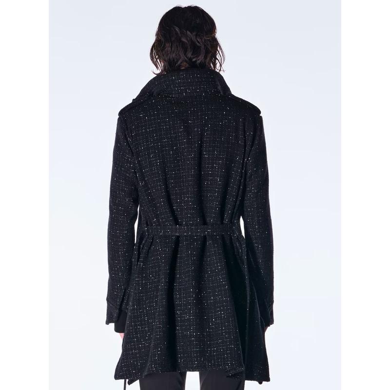 (予約品）11月末〜12月入荷予定/kiryuyrik・キリュウキリュウ/Tweed Long-M65/Blackの画像
