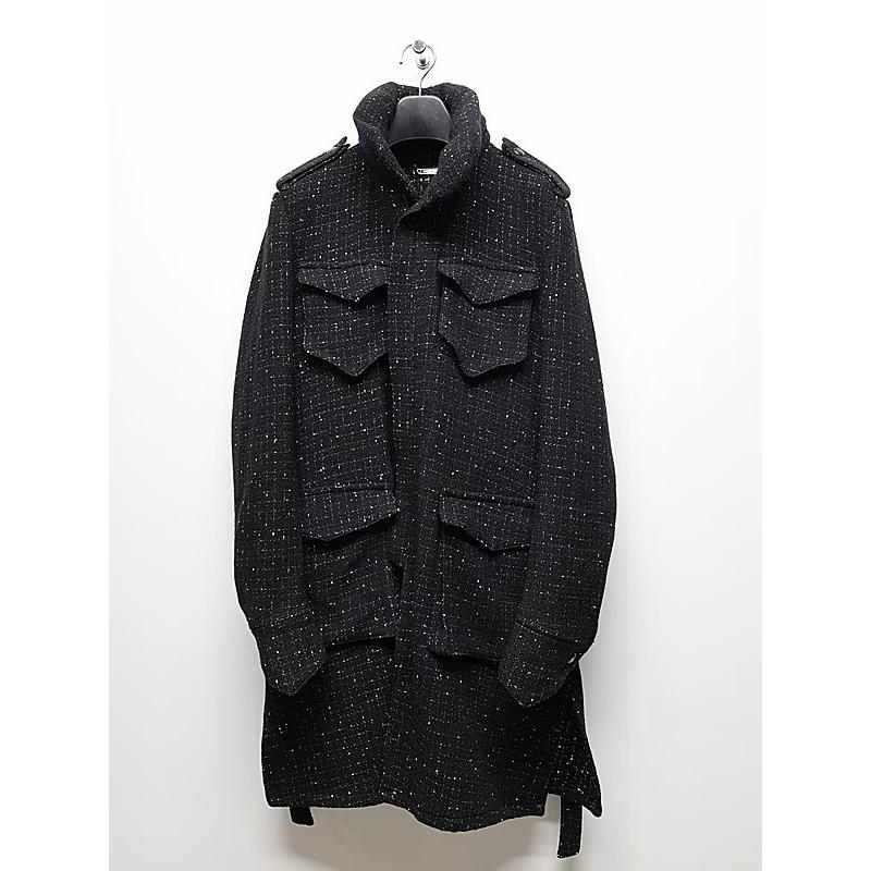 (予約品）11月末〜12月入荷予定/kiryuyrik・キリュウキリュウ/Tweed Long-M65/Blackの画像