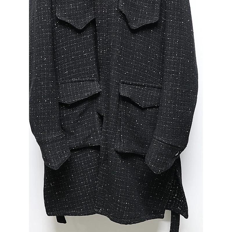 (予約品）11月末〜12月入荷予定/kiryuyrik・キリュウキリュウ/Tweed Long-M65/Blackの画像