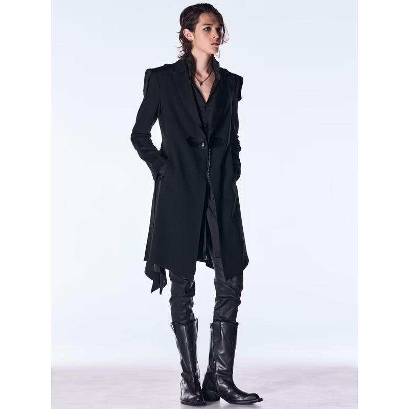 (予約品）11月末〜12月入荷予定/kiryuyrik・キリュウキリュウ/Denim Curve Pants/Blackの画像